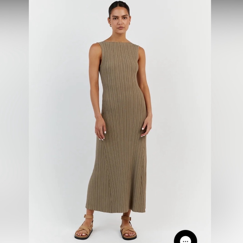 DISSH IVY MOSS SLEEVELESS MIDI DRESS - S / MOSS